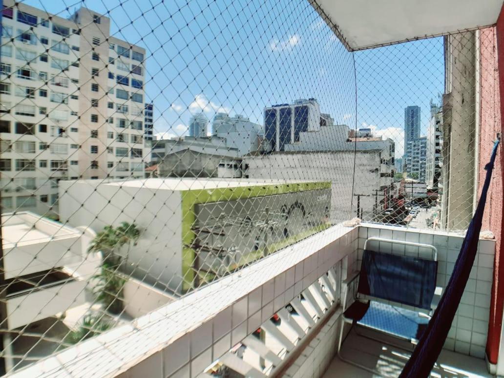 Apartamento Vento E Mar - 2 Quartos Com Sacada Na Quadra Da Praia Do Gonzaga Santos  Dış mekan fotoğraf