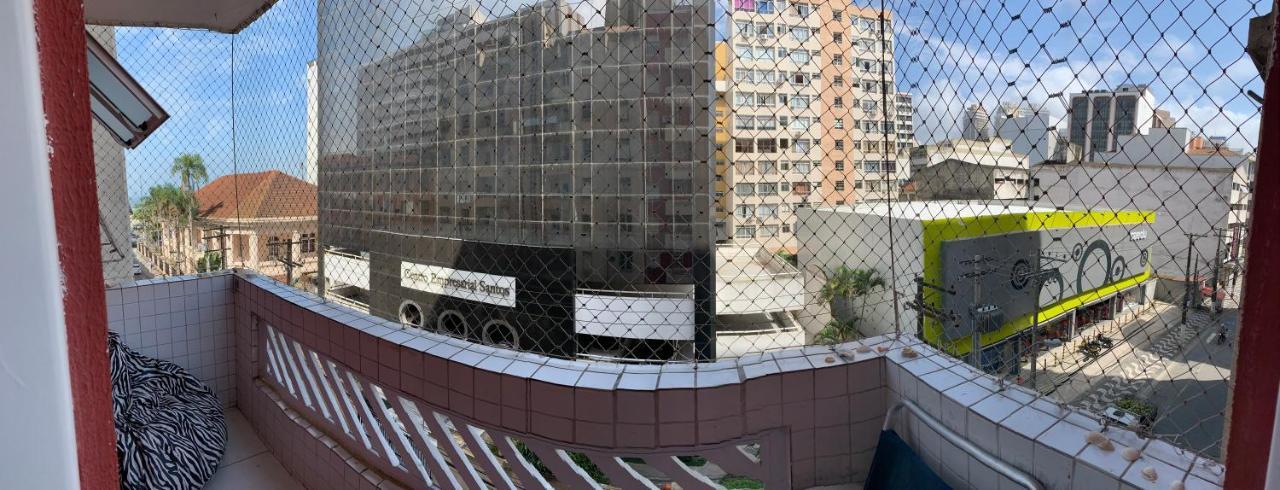 Apartamento Vento E Mar - 2 Quartos Com Sacada Na Quadra Da Praia Do Gonzaga Santos  Dış mekan fotoğraf